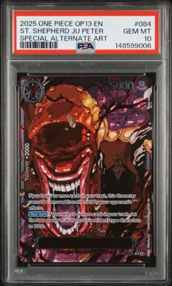2025 One Piece OP13 En Special Alternate Art #084 St. Shepherd Ju Peter PSA 10 - Image 1
