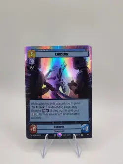Star Wars: Unlimited - Condemn - HYPERSPACE FOIL Card - Image 1