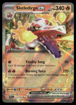 Pokemon Cards Skeledirge ex 037/193 Holo Paldea Evolved Double Rare NM - Image 1