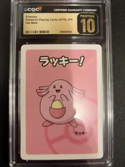 Pokemon Chansey Old Maid Pokemon Playing Cards 2019 Japanese CGC Pristine 10 - Image 1