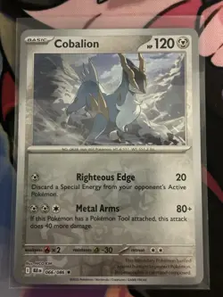 Cobalion 066/086 Reverse Holo SV: Black Bolt Pokemon Card NM - Image 1