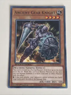 Yugioh - Ancient Gear Knight x 3 - 1st Edition NM - Plus Free Holographic Card A - Image 2