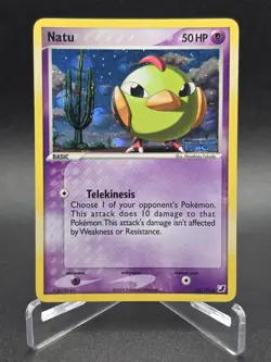 Natu 63/115 EX Unseen Forces Reverse Holo Stamped Pokemon Card LP - Image 1