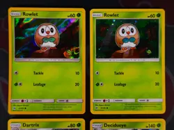 MP Pokemon ROWLET+DARTRIX+DECIDUEYE Cosmos/Cracked-Ice/Web HOLO Card Sun Moon SM - Image 2