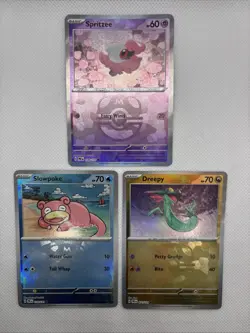 Pokemon TCG 3 Card Masterball Bundle: Dreepy, Slowpoke + Spritzee - English NM - Image 1