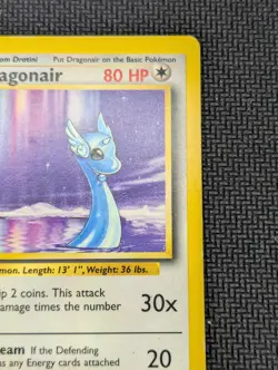 Pokemon TCG Base Set Dragonair Unlimited Rare Card 18/102 MP Condition - Image 4