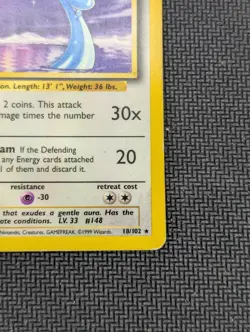 Pokemon TCG Base Set Dragonair Unlimited Rare Card 18/102 MP Condition - Image 5