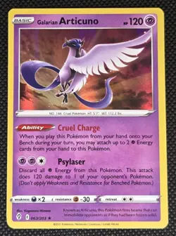 Evolving Skies LEGENDARYBIRDS Articuno, Zapdos & Moltres Rare Holo Pokemon Cards - Image 2