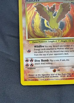 Moltres 12/62 Fossil Set Holo Rare Pokemon Card 1999 Unlimited LP Vintage - Image 5