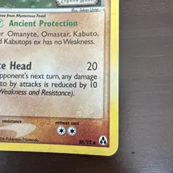 Kabuto 36/92 Stamped Reverse Holo Ex Legend Maker Pokemon Card Near Mint - Image 2