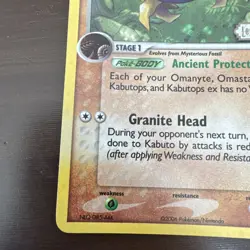 Kabuto 36/92 Stamped Reverse Holo Ex Legend Maker Pokemon Card Near Mint - Image 3