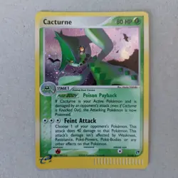 Cacturne 2/100 Rare Holo EX Sandstorm Nintendo Collectible Pokemon Card *Swirl - Image 1