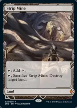 MTG English Strip Mine NM Foil Zendikar Rising Expeditions - Image 1