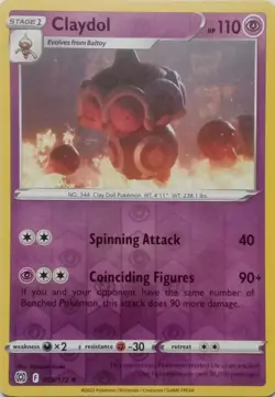 CLAYDOL - REVERSE HOLO - BRILLIANT STARS - POKEMON CARD - 059/172 - Image 1
