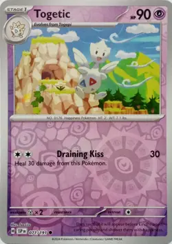 071/191 TOGETIC REVERSE HOLO SURGING SPARKS POKEMON CARD - Image 1