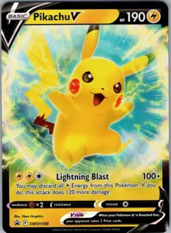 Pikachu V SWSH198 Promo SWSH: Sword & Shield Promo Cards NM - Image 1