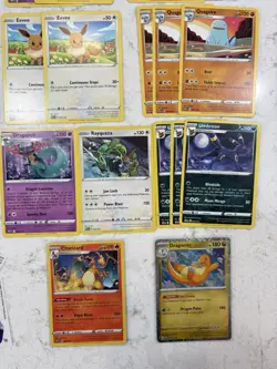 Lot 9 McDonalds 2024 Pokemon Cards + Duplicates Sticker Charizard Holo Dragonite - Image 3