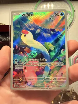 Pokemon TCG Wiglett 206/198 Scarlet & Violet Base Set Holo Card M/Nm Condition - Image 1