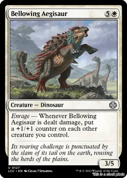 MTG Bellowing Aegisaur Card #127 Commander: The Lost Caverns of Ixalan MP Magic - Image 1