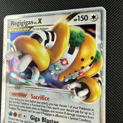 Pokemon TCG Regigigas LV.X DP30 Diamond & Pearl Black Star Promos Holo Card - Image 4