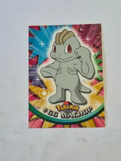 Machop #66 Topps Blue Logo Trading Cards Series 1 Pokemon Non-Holo Near Mint - Image 1