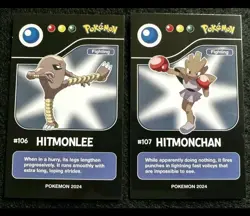 HITMONLEE X HITMONCHAN 10 CARD LOT - POKEMON - Image 2