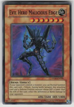 Evil Hero Malicious Edge DP06-EN006 Super Rare Yu-Gi-Oh Unlimited NM - Image 1