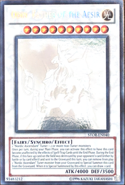 1X LP Yugioh Odin, Father of the Aesir STOR-EN040 Ghost Rare - Image 1