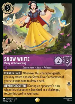 Snow White - Merry as the Morning - 37/204 - Legendary - EN12 - Disney Lorcana - Image 1