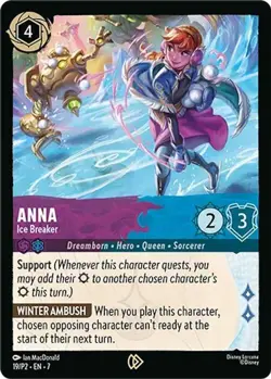Anna - Ice Breaker 19 Promo Disney Lorcana Promo Cards Lorcana Cold Foil NM - Image 1