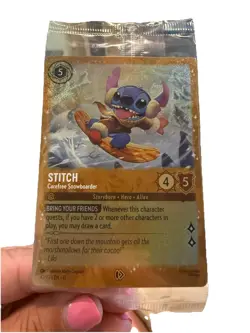 Disney Lorcana TCG Stitch - Carefree Snowboarder 42/P3 Foil Rare English - Image 1