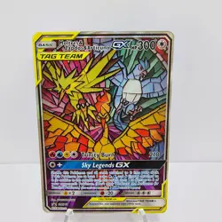 Moltres & Zapdos & Articuno GX SM210 Sm Alternate Art Pokemon Card TCG Tag Team - Image 2