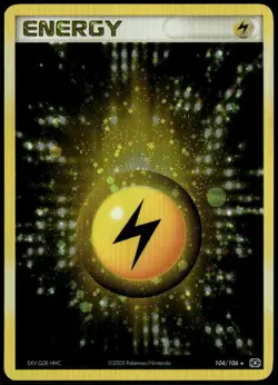 Lightning Energy Holo 104/106 ex Emerald 2005 LP Pokemon Card - Image 1