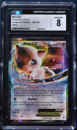 Mew EX 46/124 Holo – Dragons Exalted 2012 Pokemon Card CGC 8 NM+ - Image 1