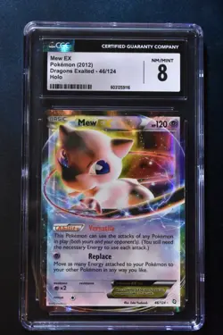 Mew EX 46/124 Holo – Dragons Exalted 2012 Pokemon Card CGC 8 NM+ - Image 2