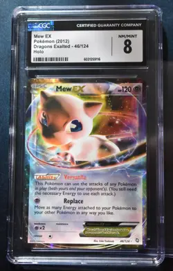 Mew EX 46/124 Holo – Dragons Exalted 2012 Pokemon Card CGC 8 NM+ - Image 4