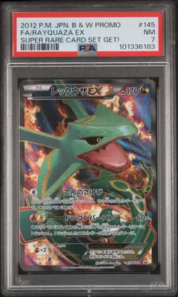 Full-Art Rayquaza EX Pokemon 2012 Super Rare Card Promo Japanese 145/BW-P PSA 7 - Image 1