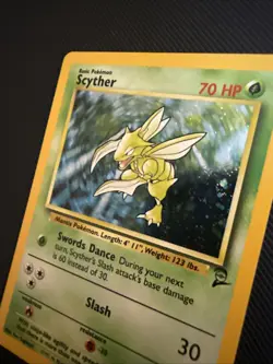 Pokemon Scyther 17/130 Jungle Holo Rare 1999 70 HP English TCG Card - Image 2