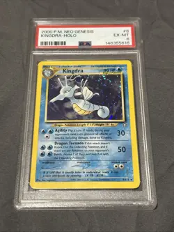 2000 P.M Neo Genesis Kingdra -Holo #8 Ex-Mt PSA 6 Pokemon Card Vintage Rare - Image 1
