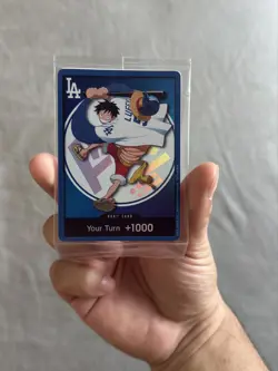 2026 Dodgers X One Piece Night Promo Card Monkey D Luffy Don card - Image 2