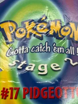 Pidgeotto #17 EV11 of 12 Die-Cut Embossed Pokemon CARD Topps Vintage (NM/LP) - Image 3