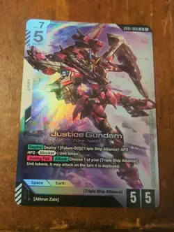Gundam Card Game GD01 Newtype Rising Justice Gundam GD01-066 LR - Image 1