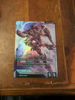 Gundam Card Game GD01 Newtype Rising Justice Gundam GD01-066 LR - Image 2