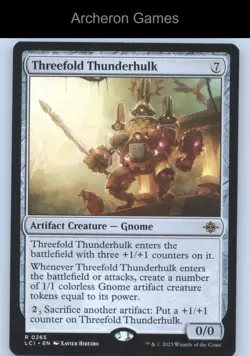 Threefold Thunderhulk 265 R MTG Card Promo Pack: The Lost Caverns of Ixalan - Image 1