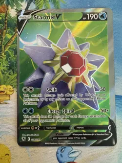 Starmie V 166/189 Full Art Astral Radiance Pokemon Card NM - Image 1