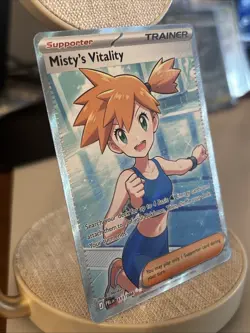 Pokemon TCG Misty’s Vitality Full Art, 111/084 Trainer Card, Pitch Black NM - Image 2