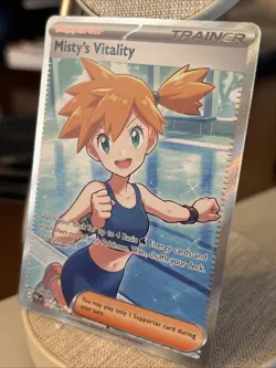 Pokemon TCG Misty’s Vitality Full Art, 111/084 Trainer Card, Pitch Black NM - Image 3