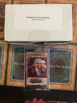 YUGIOH PALLADIUM ORACLE MAHAD SBPR-EN004 SEALED PRIZE CARD + SWEEPSTAKES BOX - Image 1