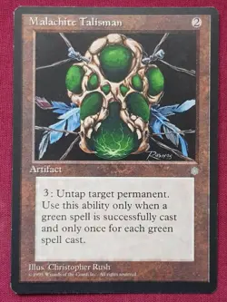 Magic The Gathering ICE AGE MALACHITE TALISMAN artifact card MTG - Image 1