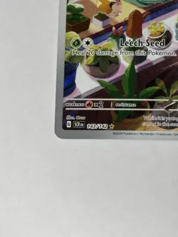 Bulbasaur 143/142 Stellar Crown Holo Illustration Clean NM Pokemon Card - Image 5